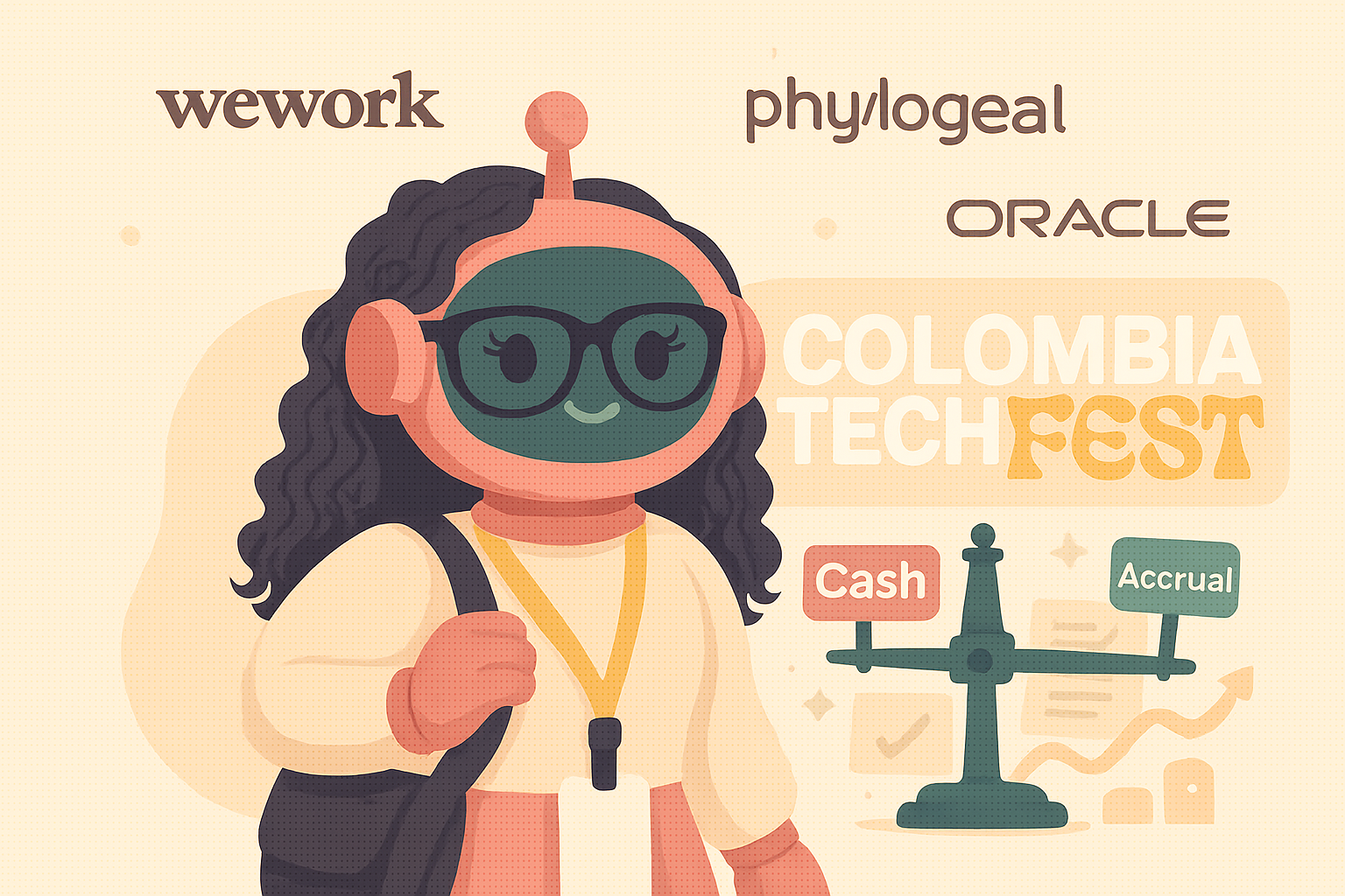Zuny Fester at Colombia Tech Fest representing JustPaid's approach to building sustainable company culture and operations